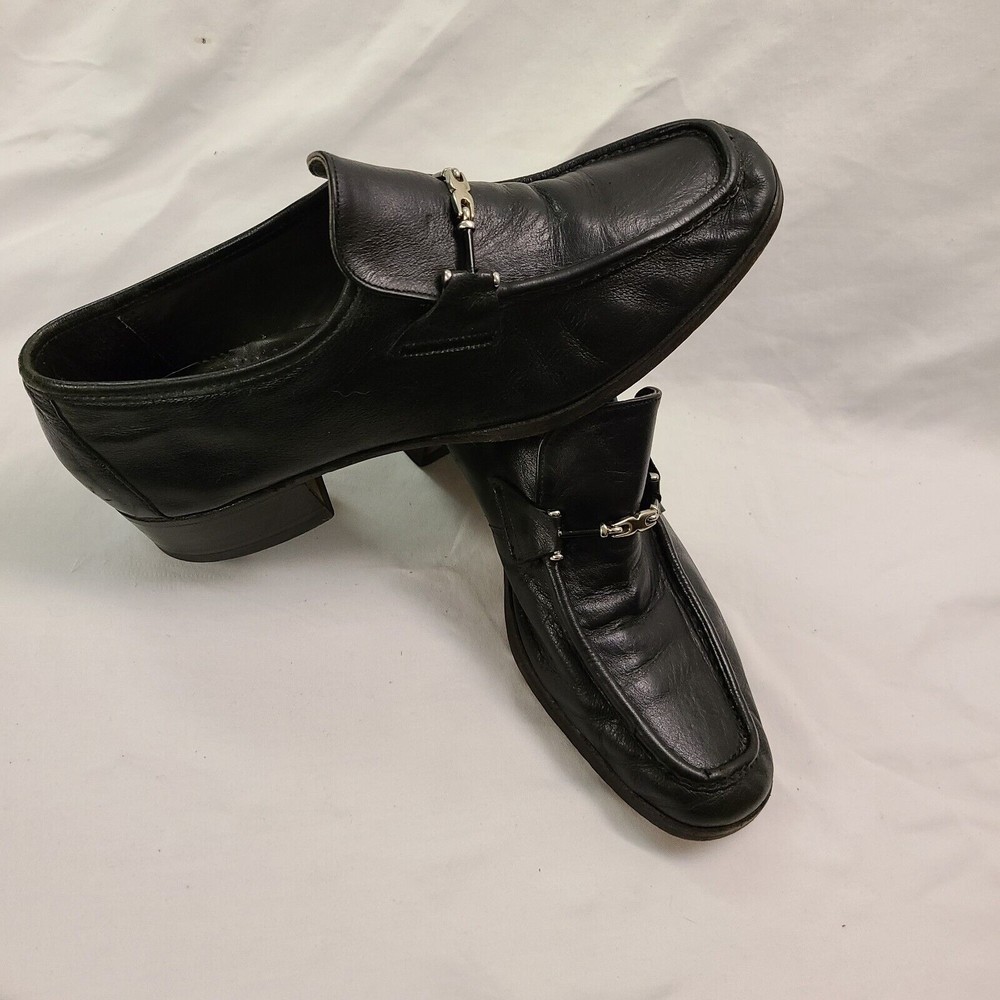 Hanover Embassy Collection Black All Leather Loafers Mens shoe size 9.5 D/B USA
